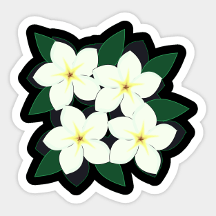 plumeria-flowers-frangipani-floral-aloha-shirtyshirto-09 Sticker